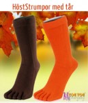 Tåstrumpor i höstfärger